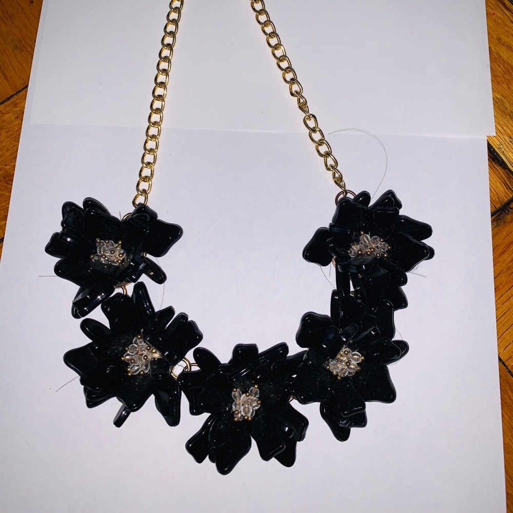 Black statement necklace